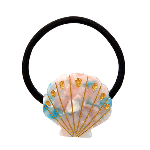 TREASURE SHELL (PONYTAIL HOLDER, PINKY BLUE) - QKiddo.com