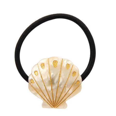 TREASURE SHELL (PONYTAIL HOLDER, CREAM) - QKiddo.com