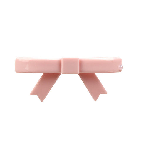 CLASSY BOW SPRING HAIR CLIP (LIGHT PINK) - QKiddo.com