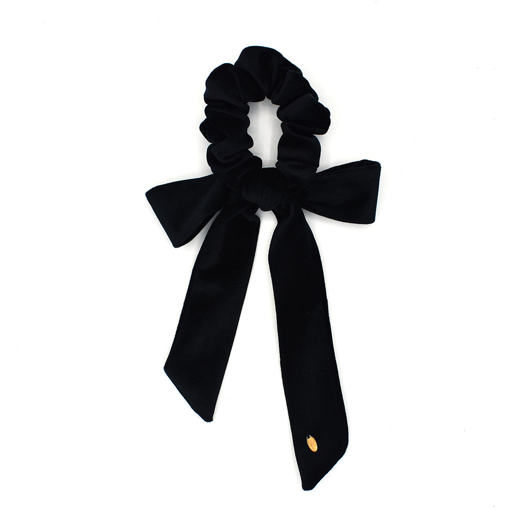 Love Knots Tie Scrunchie - Black