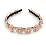 LEATHER FLOWER HEADBAND (LIGHT PINK) - QKiddo.com