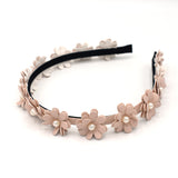 LEATHER FLOWER HEADBAND (LIGHT PINK) - QKiddo.com