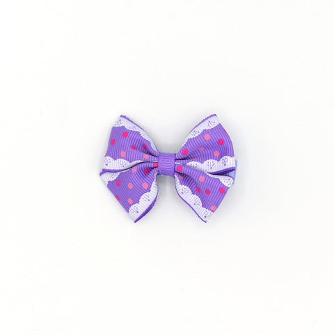 BOW TIE HAIR CLIP (LACE PATTERNS) - QKiddo.com