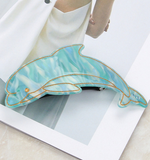 OCEAN GUARDIAN – DOLPHIN (SPRING HAIR CLIP, OCEAN BLUE) - QKiddo.com