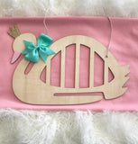 HANDMADE Swan Princess Hair Bow Holder (Eco-Friendly Wood)