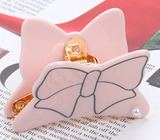 BUTTERFLY BOW FRENCH JAW CLIP (PINK) - QKiddo.com