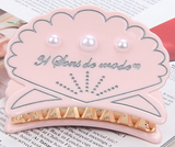 MERMAID’S PEARL SEA SHELL FRENCH JAW CLIP (PINK) - QKiddo.com