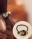 FRENCH BELT EN VOGUE (PONYTAIL HOLDER, CREAM) - QKiddo.com