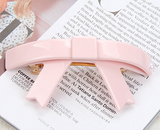 CLASSY BOW SPRING HAIR CLIP (LIGHT PINK) - QKiddo.com