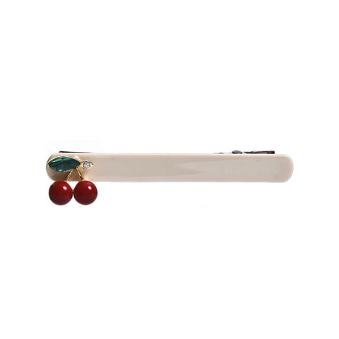 FRENCH CHERRY RHINESTONE DUCK HAIR CLIP - QKiddo.com