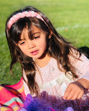 handmade PINK WOOLEN PEARL HEADBAND - QKiddo.com