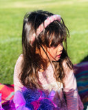 handmade PINK WOOLEN PEARL HEADBAND - QKiddo.com
