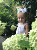 6 INCH HAIR BOW BAND (WHITE)