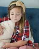 handmade CHIFFON LARGE BOW HEADBAND (CREAM) - QKiddo.com