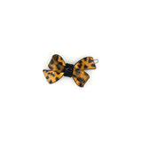 GOLDEN BROWN LEOPARD FRENCH HAIR BOW CLIP - QKiddo.com