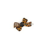 GOLDEN BROWN LEOPARD FRENCH HAIR BOW CLIP - QKiddo.com