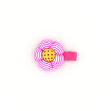 BABY FLOWER HAIR CLIP (PINK STRIPE) - QKiddo.com