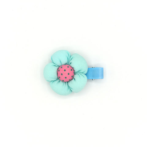 BABY FLOWER HAIR CLIP (BABY BLUE) - QKiddo.com