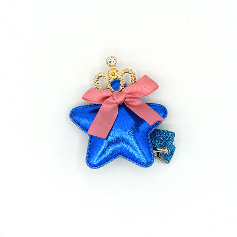 STAR CROWN HAIR CLIP (BLUE) - QKiddo.com