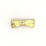 GOLD LEATHER HAIR BOW CLIP - QKiddo.com