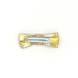 GOLD LEATHER HAIR BOW CLIP - QKiddo.com
