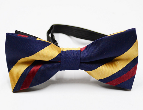 FRENCH STRIPES BOW TIE (YELLOW&RED&BLUE) - QKiddo.com