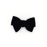 LARGE VELVET BOW HAIR CLIP (BLACK) - QKiddo.com